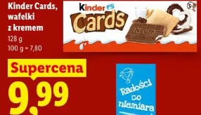 Kinder Cards, wafelki z kremem