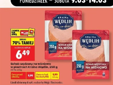 Schab wędzony na wiśniowo w plastrach Kraina Wędlin