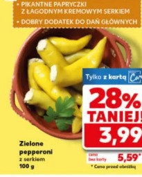 Zielone pepperoni z serkiem