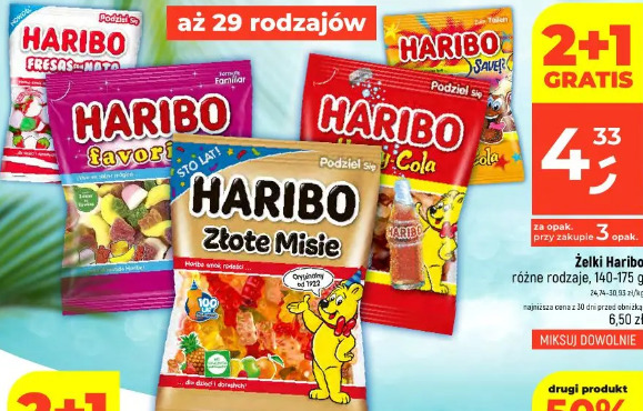 Żelki Haribo różne rodzaje