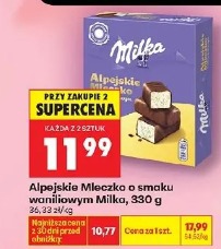 Alpejskie Mleczko o smaku waniliowym Milka
