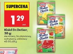 Kisiel Dr.Oetker: morelowy, truskawkowy, cytrynowy, wiśniowy