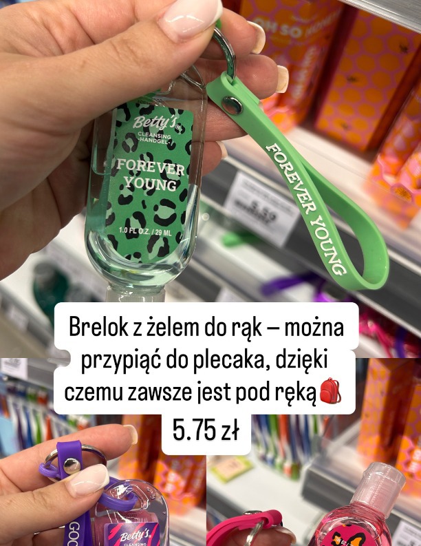 Brelok z żelem do rąk