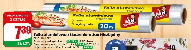 Folia aluminiowa z tłoczeniem Jan Niezbędny