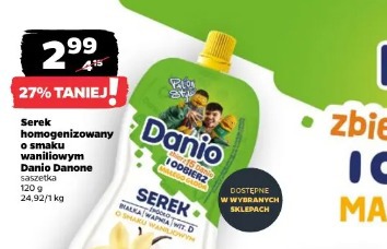 Serek homogenizowany o smaku waniliowym Danio Danone