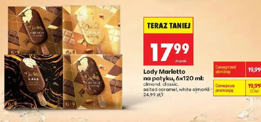 Lody Marletto na patyku, 6x120 ml