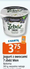 Jogurt z owocami 7 zbóż Men Bakoma