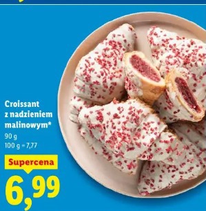 Croissant z nadzieniem malinowym