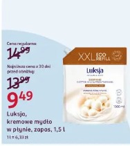 Luksja, kremowe mydło w płynie, zapas, 1,5 l