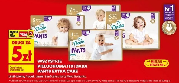 Wszystkie pieluchomajtki Dada Pants Extra Care