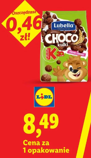 Płatki śniadaniowe Choco Kulki Lubella/Kubuś