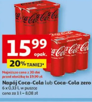 Napój Coca-Cola lub Coca-Cola zero