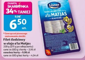 Filet śledziowy w oleju a'la Matjas Lisner