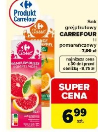 Sok grejpfrutowy CARREFOUR