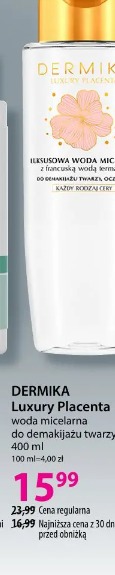 DERMIKA Luxury Placenta woda micelarna do demakijażu twarzy