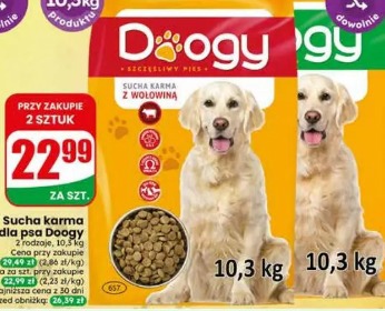 Sucha karma dla psa Doogy z wołowiną