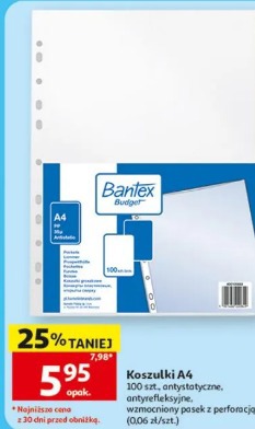 Koszulki A4 Bantex