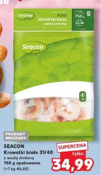 Seacon Krewetki białe 31/40 z wodą dodaną