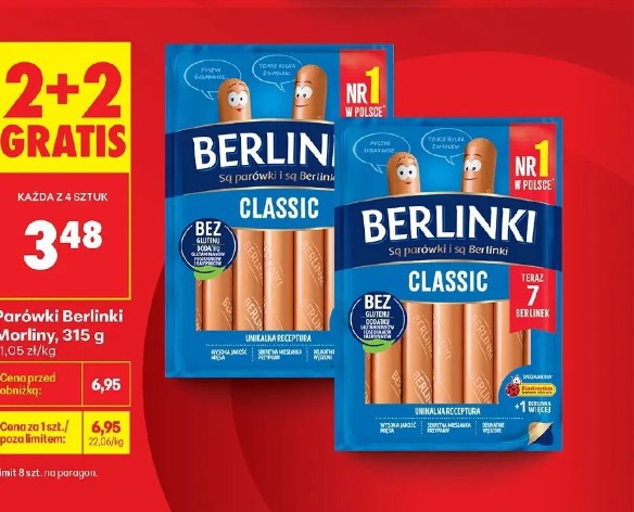 Berlinki Classic parówki Morliny