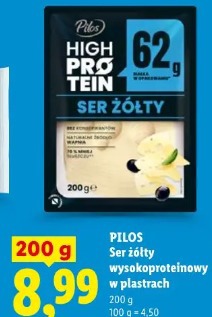 Pilos Ser żółty wysokoproteinowy w plastrach
