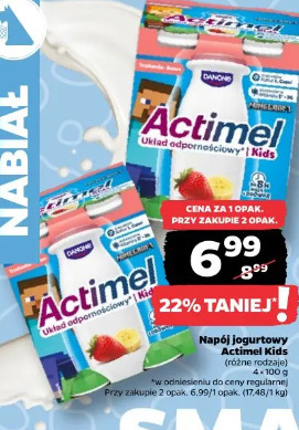 Napój jogurtowy Actimel Kids Danone
