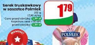 Serek truskawkowy w saszetce Polmlek