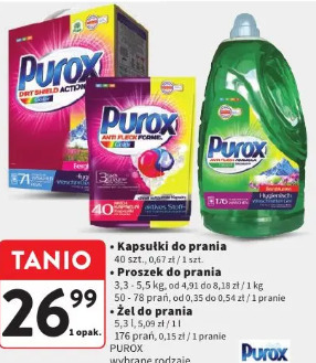 Kapsułki/proszek/żel  do prania Purox