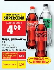 Napój gazowany Coca-Cola, Coca-Cola Zero, Sprite Zero, Fanta Zero