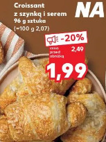 Croissant z szynką i serem