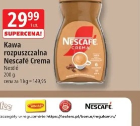 Kawa rozpuszczalna Nescafé Crema Nestlé