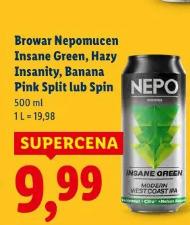 Browar Nepomucen Insane Green, Hazy Insanity, Banana Pink Split lub Spin
