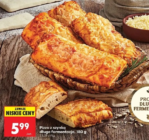 Pizza z szynką długa fermentacja