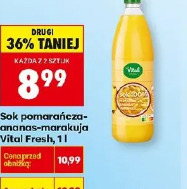 Sok pomarańcza-ananas-marakuja Vital Fresh