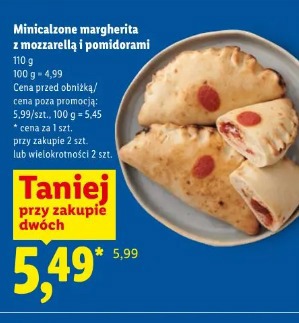 Minicalzone margherita z mozzarellą i pomidorami