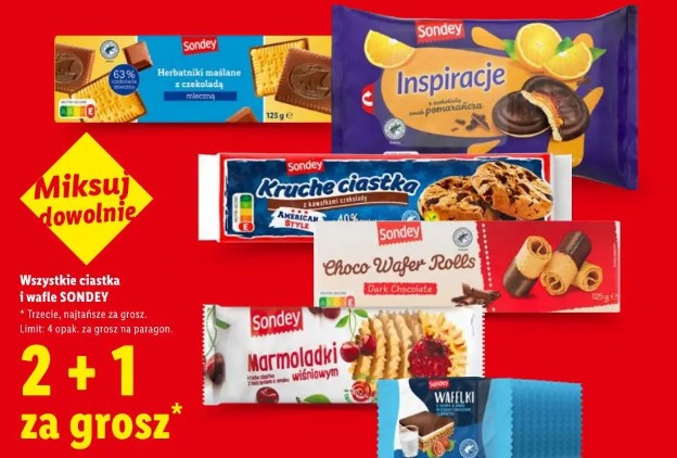 Wszystkie ciastka i wafle SONDEY
