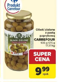 Oliwki zielone z pastą paprykową Carrefour