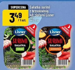 Sałatka surimi z brzoskwinią lub ziołami Lisner
