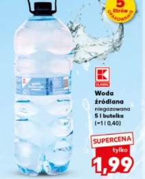 Woda źródlana niegazowana