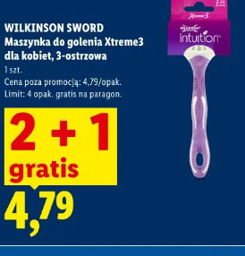 Wilkinson Sword Maszynka do golenia Xtreme3 dla kobiet, 3-ostrzowa