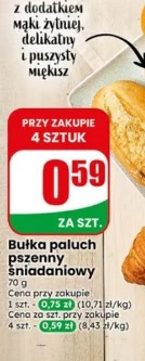 Bułka paluch pszenny śniadaniowy