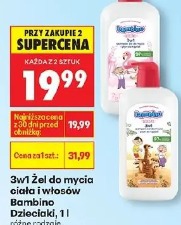 3w1 Żel do mycia ciała i włosów Bambino Dzieciaki, 1 l