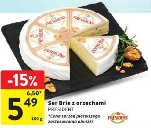 Ser Brie z orzechami President