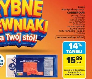 Łosoś atlantycki wędzony CARREFOUR