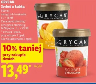 Grycan Sorbet w kubku