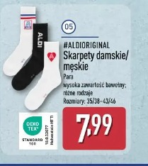 #Aldioriginal Skarpety damskie/męskie