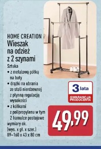 Home Creation Wieszak na odzież z 2 szynami