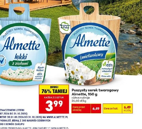 Almette śmietankowy