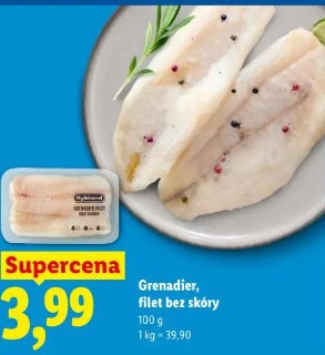 Grenadier, filet bez skóry