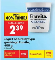 Jogurt naturalny typu greckiego Fruvita
