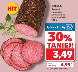 Gzella Salami z papryką lub w ziołach prowansalskich